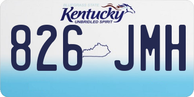 KY license plate 826JMH