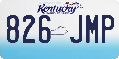 KY license plate 826JMP