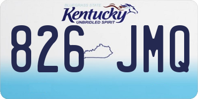 KY license plate 826JMQ