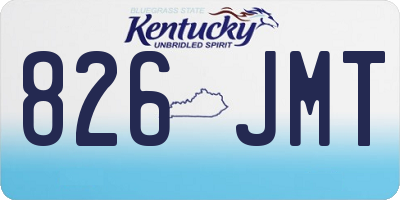KY license plate 826JMT