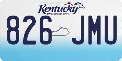 KY license plate 826JMU
