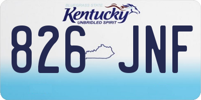 KY license plate 826JNF