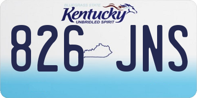 KY license plate 826JNS