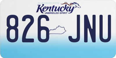 KY license plate 826JNU