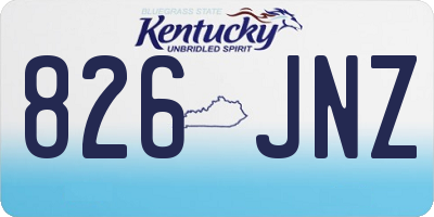 KY license plate 826JNZ