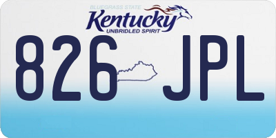 KY license plate 826JPL