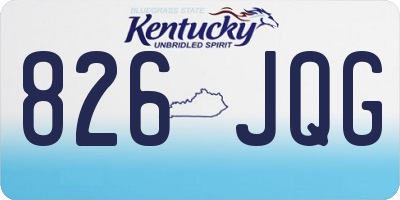 KY license plate 826JQG