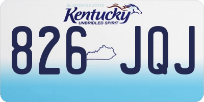 KY license plate 826JQJ