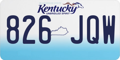 KY license plate 826JQW