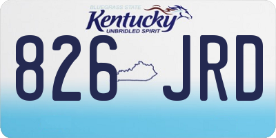KY license plate 826JRD