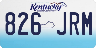 KY license plate 826JRM