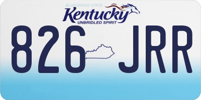 KY license plate 826JRR