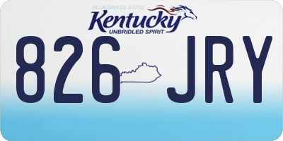 KY license plate 826JRY