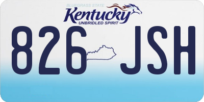 KY license plate 826JSH