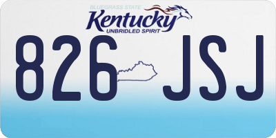 KY license plate 826JSJ