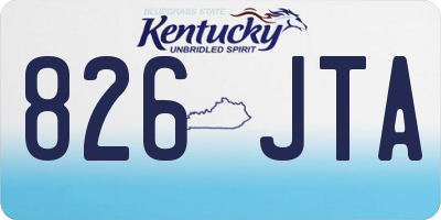 KY license plate 826JTA