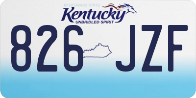 KY license plate 826JZF