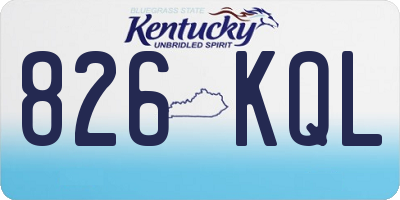 KY license plate 826KQL