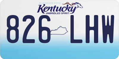 KY license plate 826LHW
