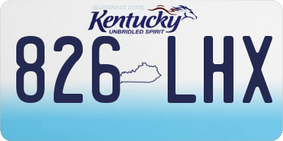KY license plate 826LHX