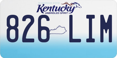 KY license plate 826LIM