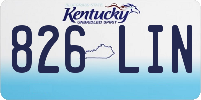 KY license plate 826LIN
