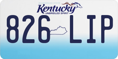 KY license plate 826LIP