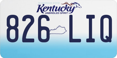 KY license plate 826LIQ