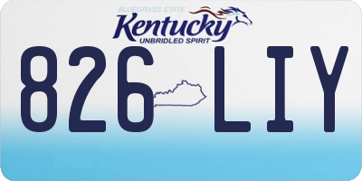 KY license plate 826LIY