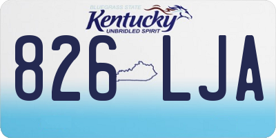 KY license plate 826LJA