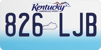 KY license plate 826LJB