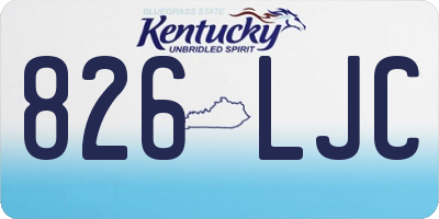 KY license plate 826LJC