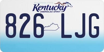KY license plate 826LJG
