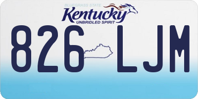 KY license plate 826LJM