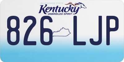 KY license plate 826LJP
