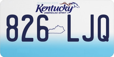 KY license plate 826LJQ