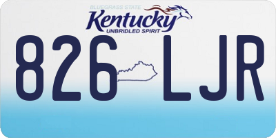 KY license plate 826LJR