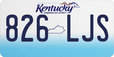 KY license plate 826LJS