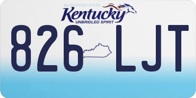 KY license plate 826LJT