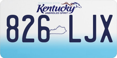 KY license plate 826LJX