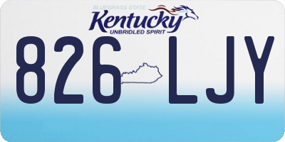KY license plate 826LJY