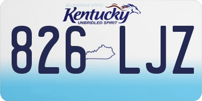 KY license plate 826LJZ
