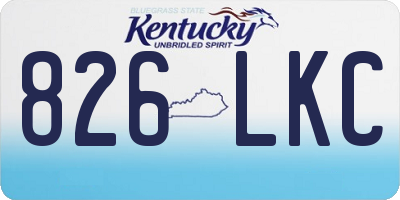 KY license plate 826LKC