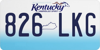 KY license plate 826LKG