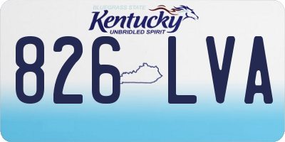 KY license plate 826LVA