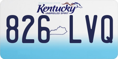 KY license plate 826LVQ