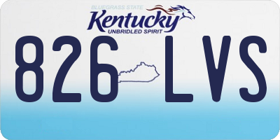 KY license plate 826LVS