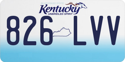 KY license plate 826LVV