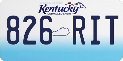 KY license plate 826RIT