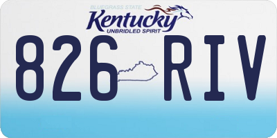 KY license plate 826RIV